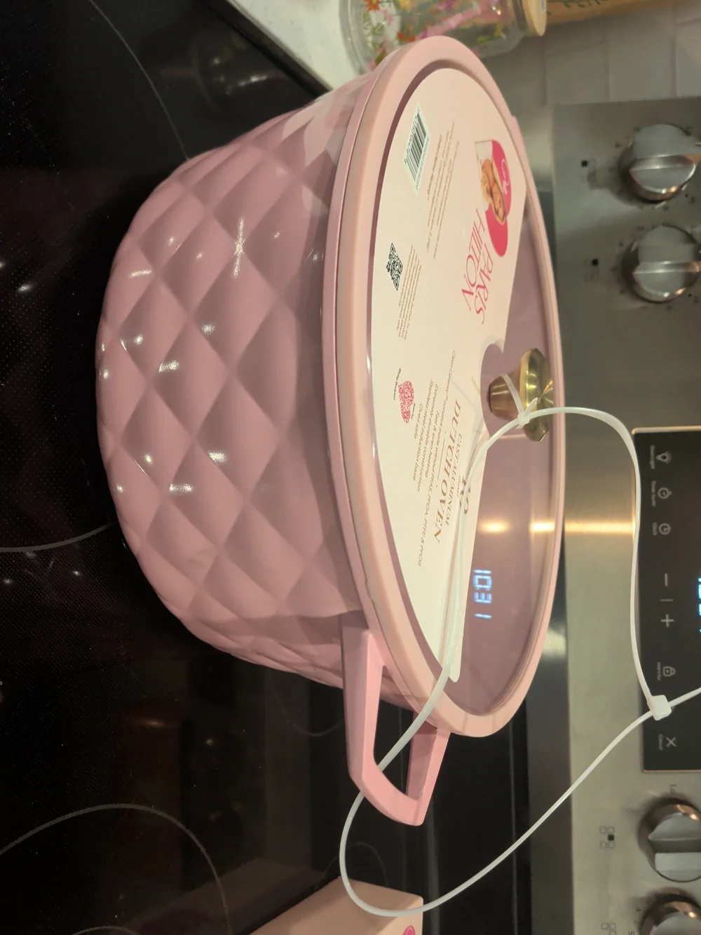 Paris Hilton Pink Dutch Oven with Gold Knob